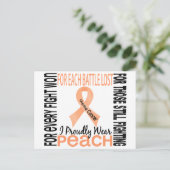 子宮がんI誇らしげに衣服桃2 ポストカード (スタンド正面)