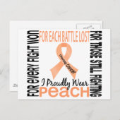 子宮がんI誇らしげに衣服桃2 ポストカード (正面/裏面)