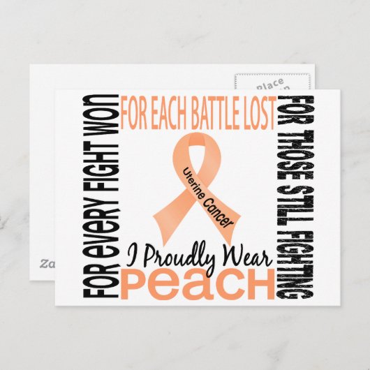 子宮がんI誇らしげに衣服桃2 ポストカード (正面/裏面)