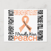 子宮がんI誇らしげに衣服桃2 ポストカード (正面)