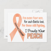 子宮がんI誇りに思う衣服桃1 ポストカード (正面/裏面)