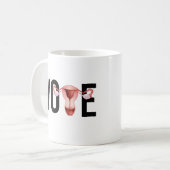 子宮で投票 コーヒーマグカップ (正面左)