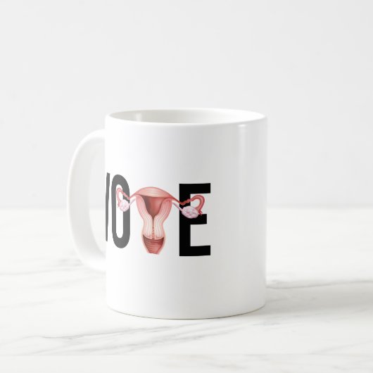 子宮で投票 コーヒーマグカップ (正面左)