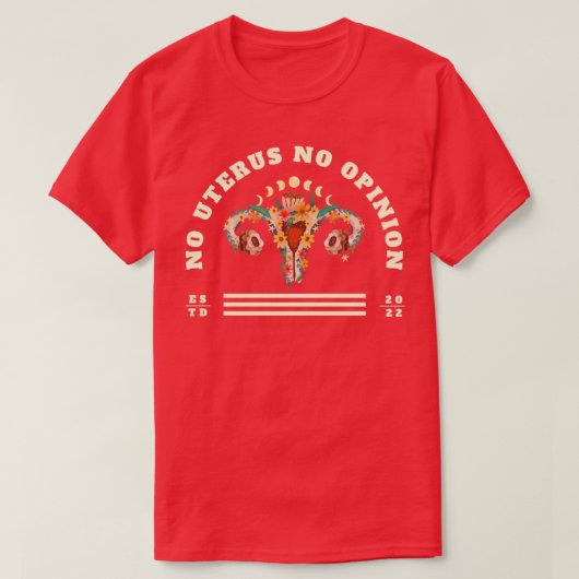 子宮に関して何の意見もない Tシャツ (デザイン正面)