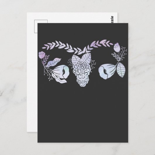 子宮の手術フローラ子宮摘出術が順調に進む ポストカード (正面/裏面)