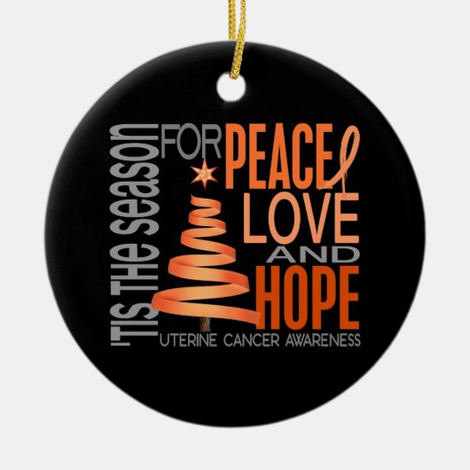 子宮の蟹座のクリスマス1のオーナメント セラミックオーナメント (正面)