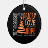 子宮の蟹座のクリスマス1のオーナメント セラミックオーナメント (左)