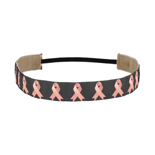 子宮の蟹座の認識度のモモのリボン アスレチックヘッドバンド (正面)