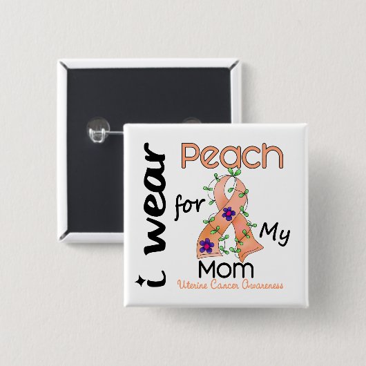 子宮の蟹座私は私のお母さん43のためのモモを身に着けています 缶バッジ (正面&裏面)