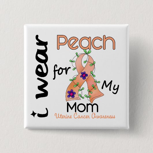 子宮の蟹座私は私のお母さん43のためのモモを身に着けています 缶バッジ (正面)