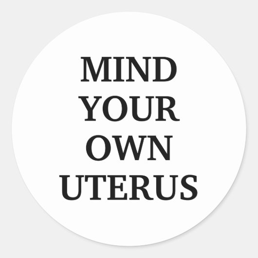 子宮を白く黒く気をつけろエレガント ラウンドシール (正面)