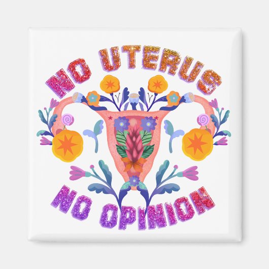 子宮を見ない マグネット (正面)