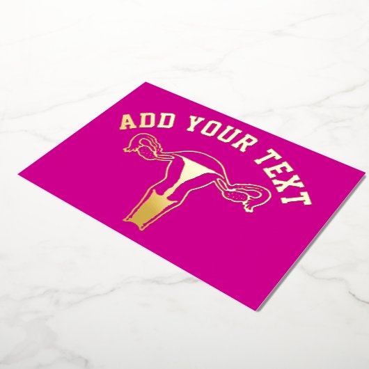 子宮グラフィック金箔カード 箔シーズンカード (回転した状態)