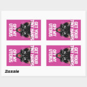 子宮ステッカーから小さな手を取れ 長方形シール (シート)