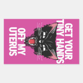 子宮ステッカーから小さな手を取れ 長方形シール (正面)