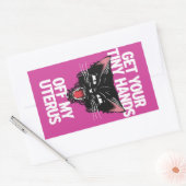 子宮ステッカーから小さな手を取れ 長方形シール (封筒)