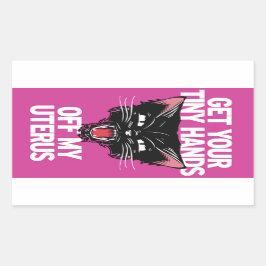 子宮ステッカーから小さな手を取れ 長方形シール