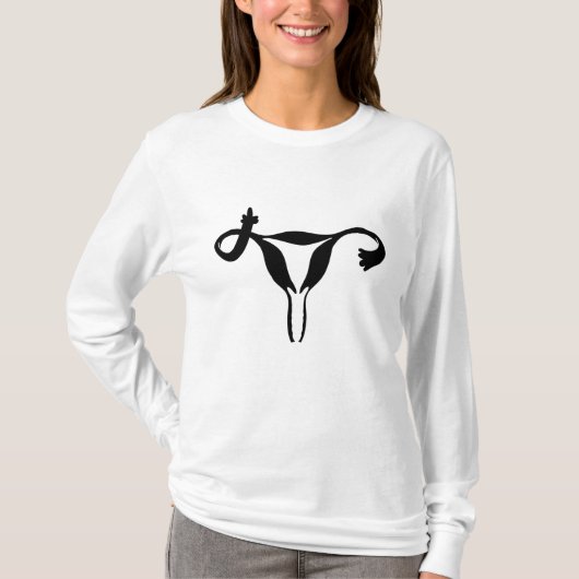 子宮プロ選択像保護生殖権 Tシャツ (正面)