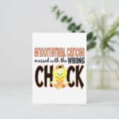 子宮内膜がんが間違ったひよことをめちゃめちゃにする ポストカード (スタンド正面)