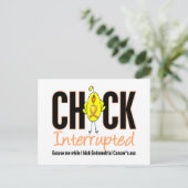 子宮内膜がんの雛が中断 ポストカード (スタンド正面)