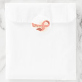 子宮内膜がんを克服したリボン ラウンドシール (バッグ)