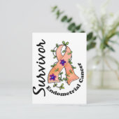 子宮内膜がんを克服した人15人 ポストカード (スタンド正面)