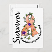 子宮内膜がんを克服した人15人 ポストカード (正面/裏面)