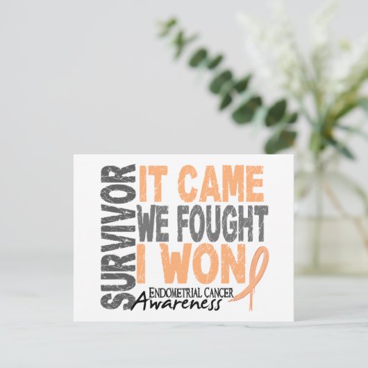 子宮内膜がんを克服し来た私たちが戦った ポストカード (スタンド正面)