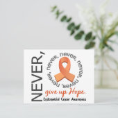 子宮内膜がんを決して期待しない ポストカード (スタンド正面)