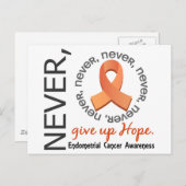 子宮内膜がんを決して期待しない ポストカード (正面/裏面)