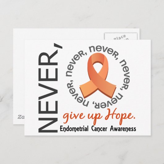 子宮内膜がんを決して期待しない ポストカード (正面/裏面)