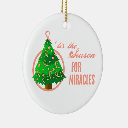 子宮内膜がんクリスマスの奇跡 セラミックオーナメント (右)