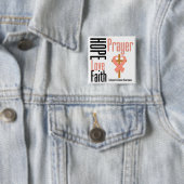 子宮内膜がんホープ愛の信仰祈りの言葉クロス 缶バッジ (インサイチュ)