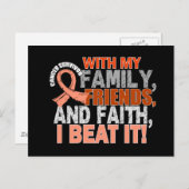 子宮内膜がん生存者家族の友人信仰 ポストカード (正面/裏面)