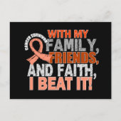 子宮内膜がん生存者家族の友人信仰 ポストカード (正面)