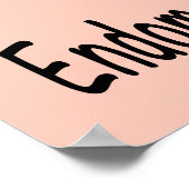 子宮内膜がん蝶認識度リボン ポスター (角)