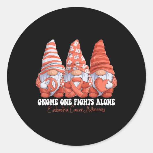 子宮内膜がん認識度月桃リボンGn ラウンドシール (正面)