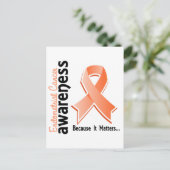 子宮内膜がん認識度5 ポストカード (スタンド正面)