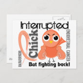 子宮内膜がん3個の雛が中断 ポストカード (正面/裏面)