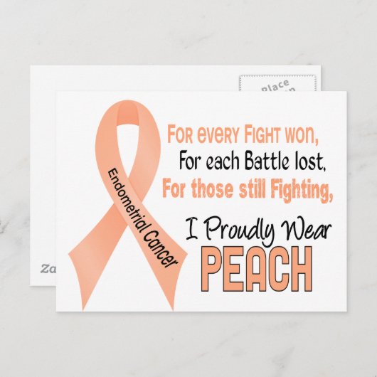 子宮内膜がん…私は誇らしげに衣服ピーク ポストカード (正面/裏面)