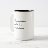 子宮内膜症のコーヒーか茶マグのために統一されたな声 ツートーンマグカップ (正面左)