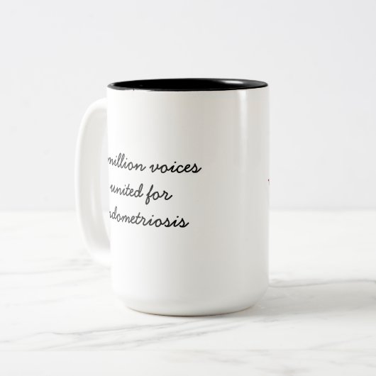 子宮内膜症のコーヒーか茶マグのために統一されたな声 ツートーンマグカップ (正面左)