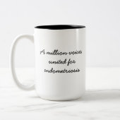 子宮内膜症のコーヒーか茶マグのために統一されたな声 ツートーンマグカップ (左)