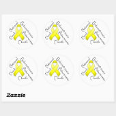 子宮内膜症の意識月周光ステッカー ラウンドシール (シート)