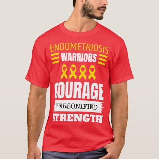 子宮内膜症の戦士の勇気の権化 Tシャツ (正面)