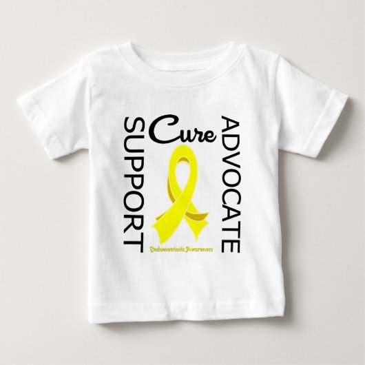 子宮内膜症サポート支持者の治療 ベビーTシャツ (正面)