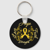 子宮内膜症ホープ蝶 キーホルダー (正面)