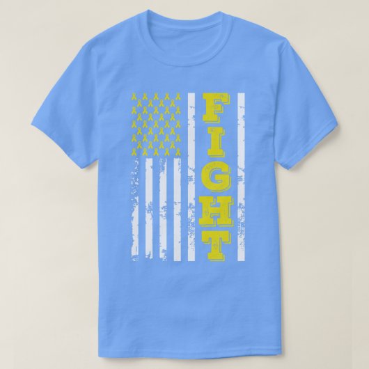 子宮内膜症認識度がアメリカ国旗4日と戦う Tシャツ (デザイン正面)