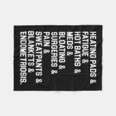 子宮内膜症認識度ギフト加熱パッド痛み出し フリースブランケット (正面(横))