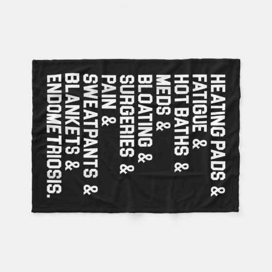 子宮内膜症認識度ギフト加熱パッド痛み出し フリースブランケット (正面(横))